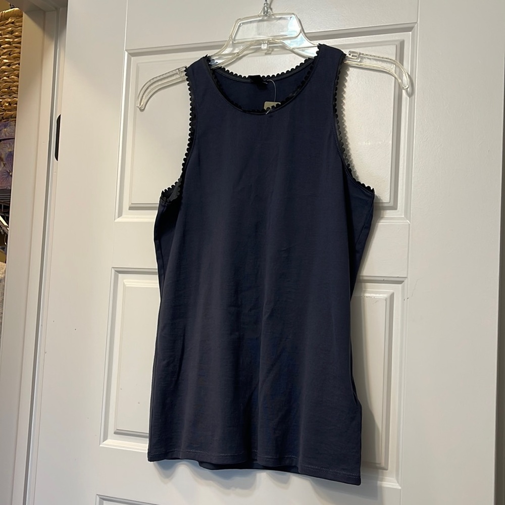 J.Crew leather trim tank